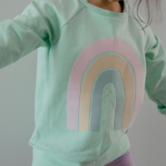 Ethically sewn made in Canada Rainbow Sweater - Picture 6 of 6